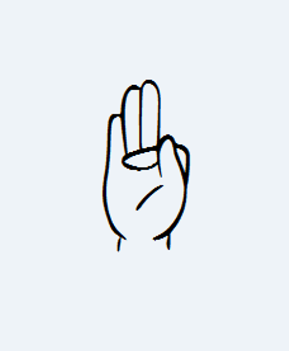 F em Língua de Sinais